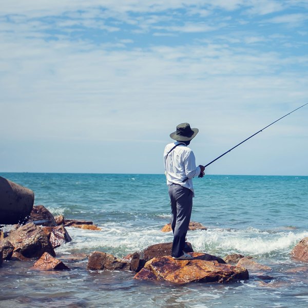 Jim Solunar, fishing off the coast of Maine.